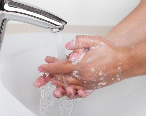 Hand washing as parasite prevention