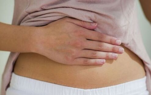abdominal pain due to parasites in the body
